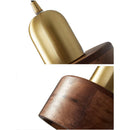 Axyaa Walnut Wood Bedside Pendant Wall Lamp E27 for Bedroom Living Room Dining Indoor Lighting
