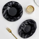 Axyaa Ceramic Pleated Western Dessert Salad Plate Set