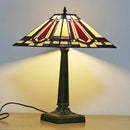 Axyaa Tiffany Glass Table Lamps LED Standing Luminaires for Home and Office