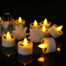 Solar Tea Light LED Candles by Axyaa - Waterproof, Rechargeable for Party Garden Decor