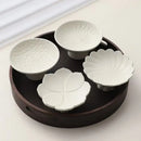 Axyaa White Ceramic Lace Fruit Plate Set