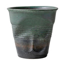 Axyaa Rough Pottery Coffee Cup, Irregular Gradient Ceramic Latte Tea Cup
