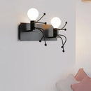 Axyaa Cartoon Humanoid Wall Lamp | Modern Iron Wall Light for Bedroom, Living Room & Bathroom