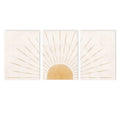Axyaa Geometric Nature Sun Rising Line Art Mid Century Modern Wall Print