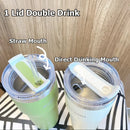 Axyaa Stainless Steel Thermos Bottle with Straw, 700ML Insulation Water Cup