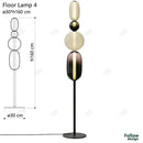 Axyaa Nordic Glass LED Floor Lamp for Home Decor and Indoor Lighting