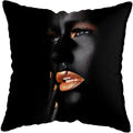 Axyaa Black Gold African Lady Woman Art Deco Pillowcase