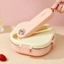 Axyaa Capybara Stainless Steel Bento Lunch Box 3/4 Grids - Cute & Portable