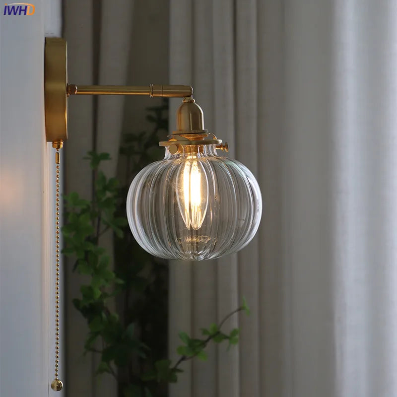 Nordic Modern Glass Ball Wall Sconce by Axyaa for Bedroom Bathroom Stair Mirror
