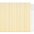 Axyaa Stainless Steel Reusable Straw Set - 20pcs High Quality Metal Straws