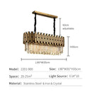 Axyaa Luxury Crystal Ceiling Chandelier Pendant Light for Living Room Kitchen Island