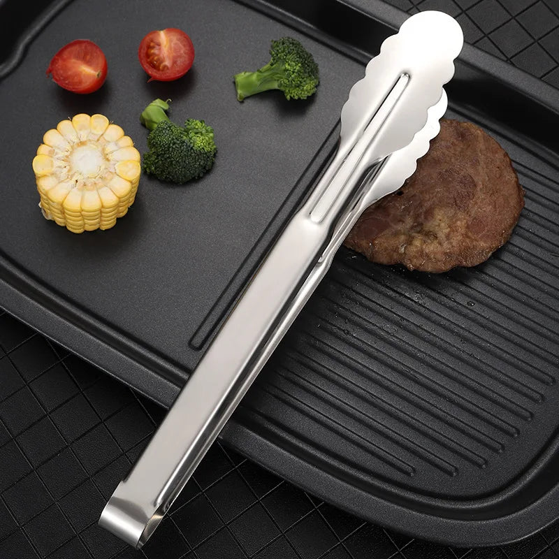 Axyaa Stainless Steel Food Tongs: Barbecue & Buffet Essential