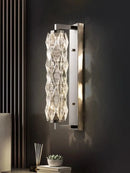 Axyaa Crystal LED Wall Lamp: Minimalist Luxury for Living Room & Bedroom