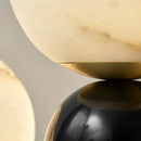 White Marble Floor Lamp by Axyaa: Minimalist Living Room & Bedroom Lighting Fixtures