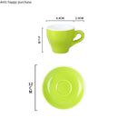 Axya Espresso Cup and Saucer Set 80ml - Small Coffee Tea Milk Drinkware
