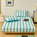 Axyaa Cotton Fitted Sheet, Fashion Stripe Design, Skin-Friendly, 180*200*30cm