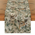 Axyaa Floral Deer Table Runner for Home Decoration and Wedding Parties