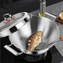 Axya Deepening Stainless Steel Stewed Pot with Double Ear, Gas Steamer, Non-Stick Pan