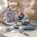Axyaa Bohemian Retro Ceramic Tableware Set for Serving and Dining