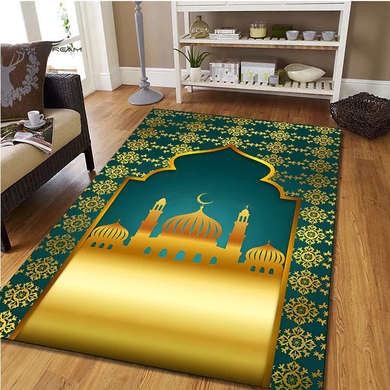Axyaa Muslim Prayer Non-slip Carpet Room Mat for Kitchen Bathroom Floor