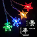 Christmas Snowflake Star Lights by Axyaa - Festive Wedding Garden Home Decor