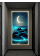 Axyaa Mural Moon Wave Wall Lamp: Creative Home Decor for Living Room and Hallway