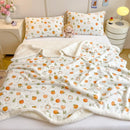 Axyaa Cartoon Bowknot Coral Fleece Blanket: Thick, Warm for Bed, Sofa, Nap
