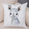 Axyaa Animal Cushion Cover - Cute, Watercolor, Sofa Decor Pillowcase