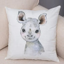 Axyaa Animal Cushion Cover - Cute, Watercolor, Sofa Decor Pillowcase