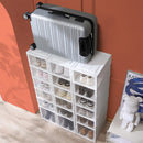 Axyaa Shoe Storage Box Stackable High-top Sneaker Organizer Shelf Cabinet