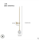 Axyaa Minimalist Metal Pipe Wall Sconces with LED Glass Ball Deco