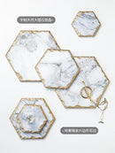 Axyaa Jadeite Marble Placemat Coaster Set for Stylish Table Decoration