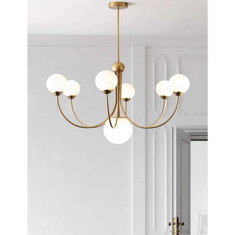 Axyaa Modern Living Room Chandelier, American & French Style, Simple & Fashionable Design
