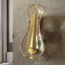 Axyaa Stainless Steel Wall Lamp with Cognac Glass Nordic Light Luxury for Study & Corridor