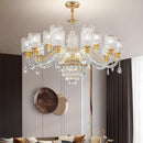 Axyaa Luxury Crystal Chandelier Pendant Light for Living & Dining Room