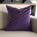 Axyaa Zebra Print Velvet Square Pillow Cover for Sofa Couch Living Room Bedroom
