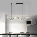 Axyaa Geometric LED Chandelier Modern Minimalist Line Art Pendant Lamp Home Decor