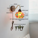 Axyaa Resin Shell Pull Chain LED Wall Lights - Modern Staircase & Bedroom Lamp