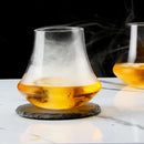 Axyaa 11oz Whiskey Glass Tumbler for Iced Coffee & Wine - Wind Edge Design