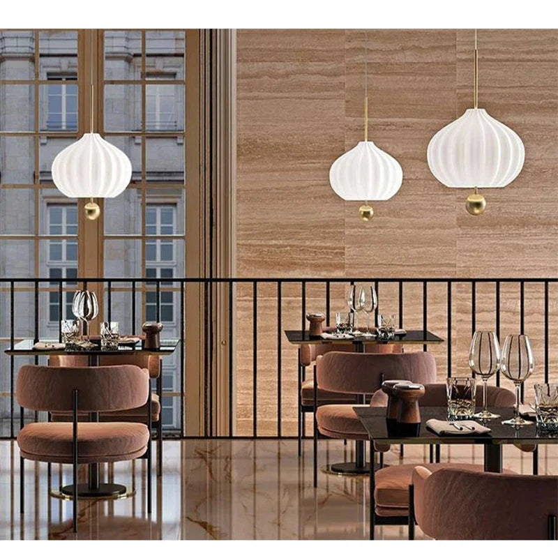 Axyaa White Glass Chandelier: Elegant Single Head Lighting Solution