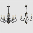 Axyaa Vintage Metal Candle Chandelier for Kitchen Island, Dining Room, Bedroom