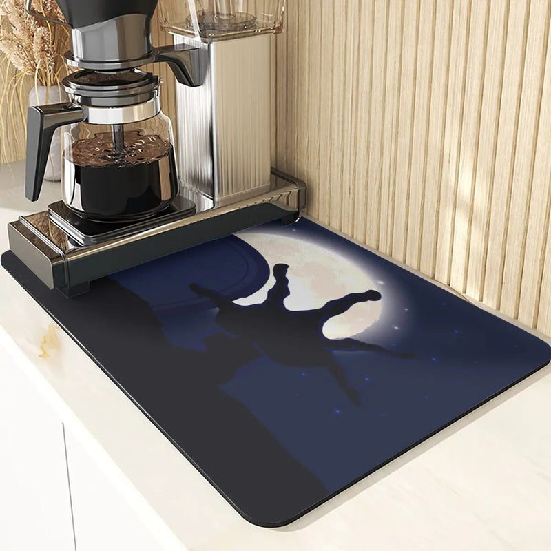 Axyaa Pumpkin Printing Silicone Coasters for Halloween Style Kitchen Décor