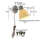 Axyaa Ceramic Wood LED Wall Light Interior Fixture for Living Room Kitchen