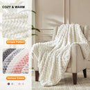 Axyaa Fast Heat 3D Jacquard Electric Heated Blanket - 6 Settings & 4 Hours