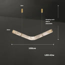 Axyaa Nordic Marble LED Hanging Chandelier for Large Living Spaces