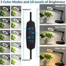 Axyaa Magnifier LED Desk Lamp with USB for PC Monitor Study Reading Game Eye-Care