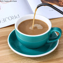 Axya 350ml Ceramic Coffee Cup and Saucer Set for Office Use