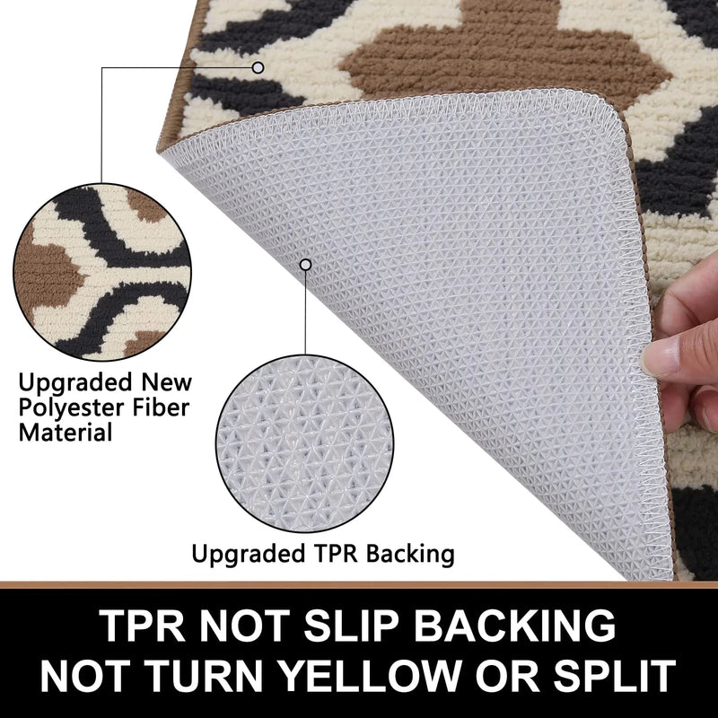 Axyaa Washable Indoor Entryway Door Mat Non-Slip Absorbent Resist Dirt Floor Mat
