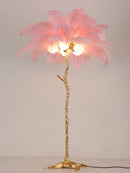 Luxury Nordic Ostrich Feather Floor Lamp by Axyaa: Unique Home Lighting Design