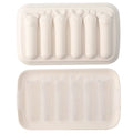 Axyaa Silicone Sausage Maker Mould with Lid - 6 Grids, DIY Hot Dog & Ham Molds